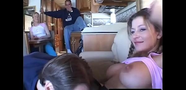  Coed girl fucked in a camper van